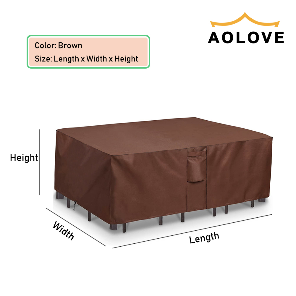 Brown 420D HEAVY DUTY Outdoor  - Outdoor Furniture Table And Chairs recension och pris