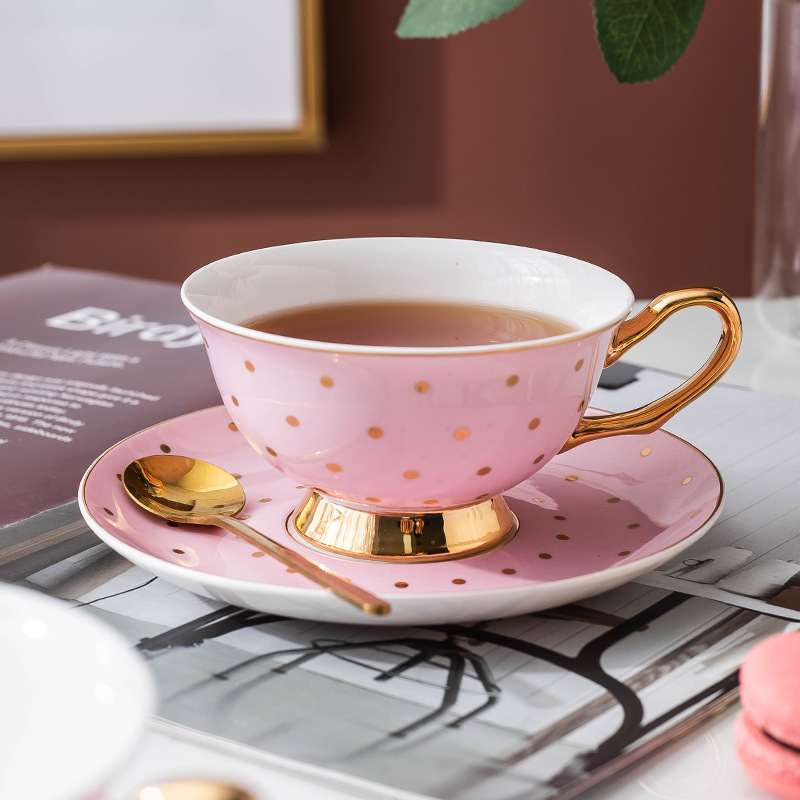 Ceramic Pink Coffee Mugs with  - Bistro Table Set recension och pris