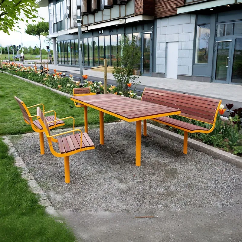 for Outdoor Park Table and Cha - Outdoor Furniture Yellow recension och pris