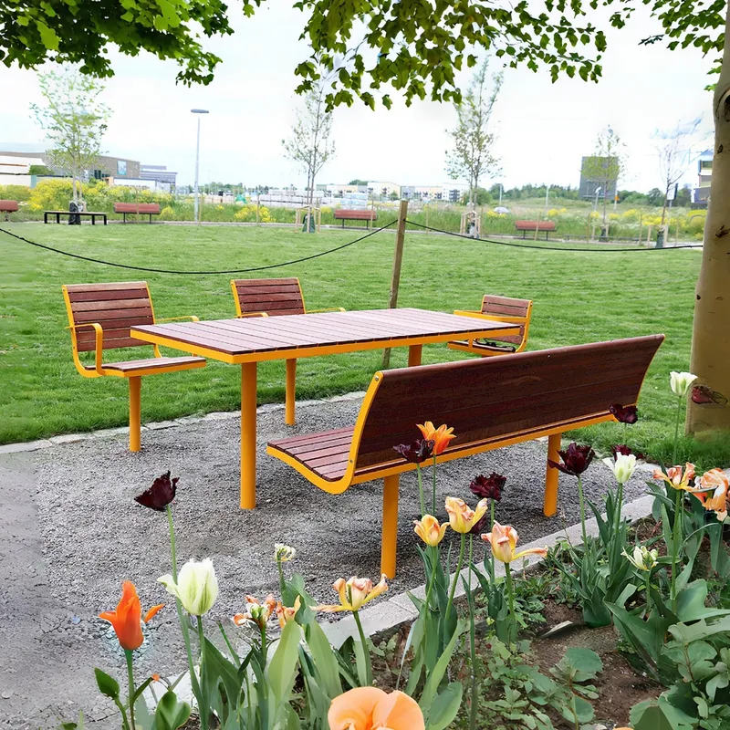 for Outdoor Park Table and Cha - Outdoor Furniture Yellow recension och pris