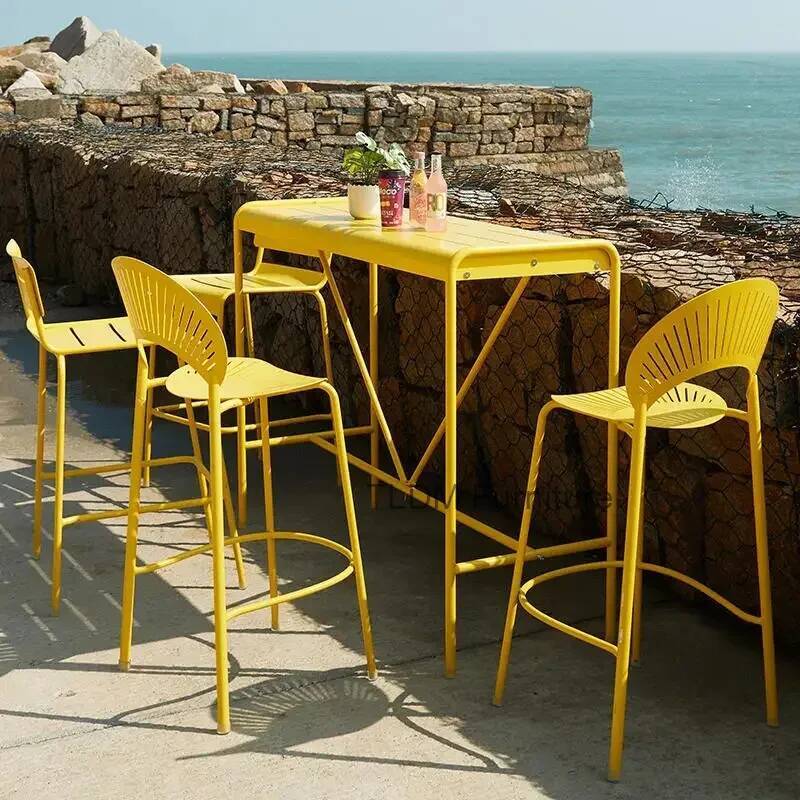 New Yellow Industrial Bar Stoo - Outdoor Furniture Yellow recension och pris