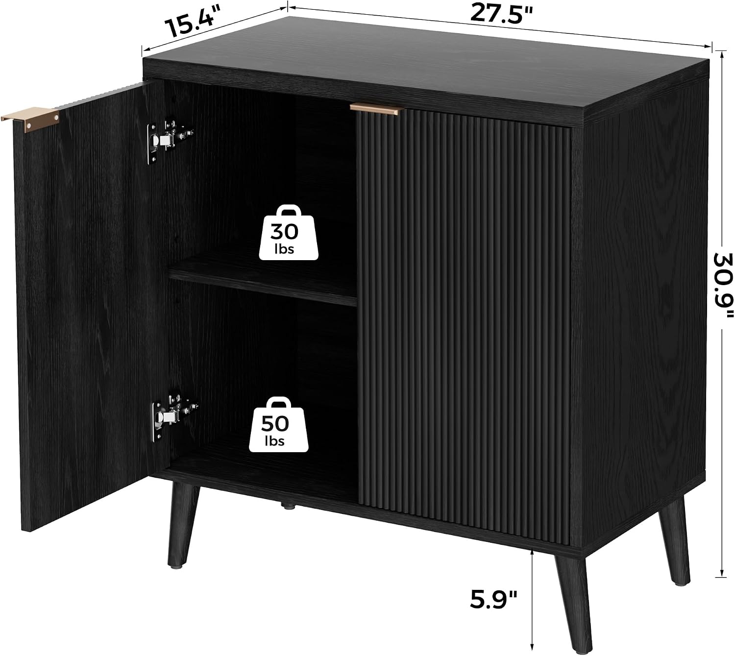 Fluted Buffet Cabinet With Sto - Outdoor Furniture Dining recension och pris