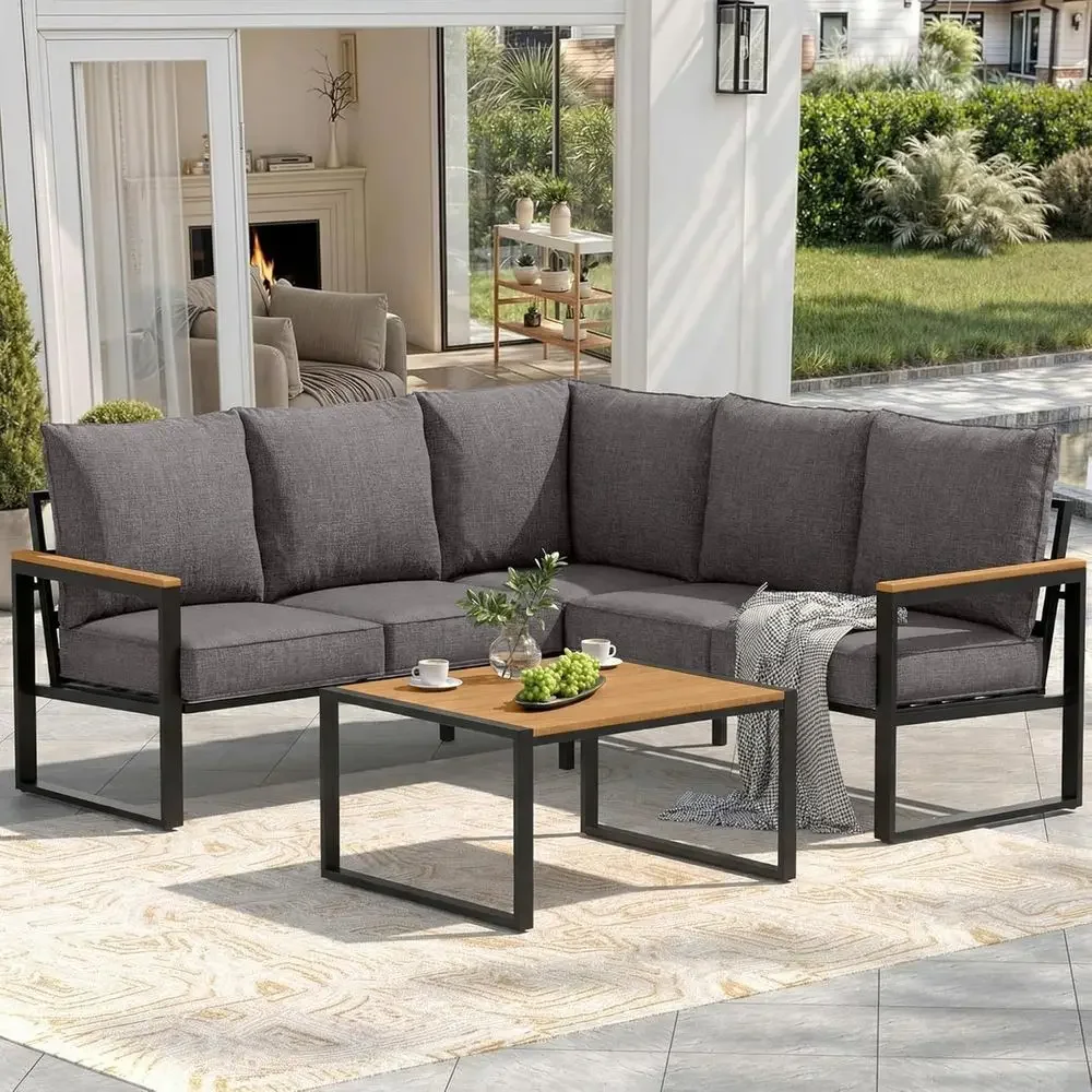 6-Piece Outdoor Sectional Sofa - Outdoor Furniture L Shape recension och pris
