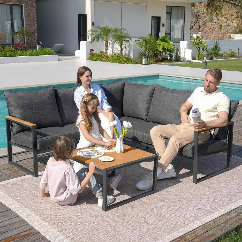 6-Piece Outdoor Sectional Sofa - Outdoor Furniture L Shape recension och pris