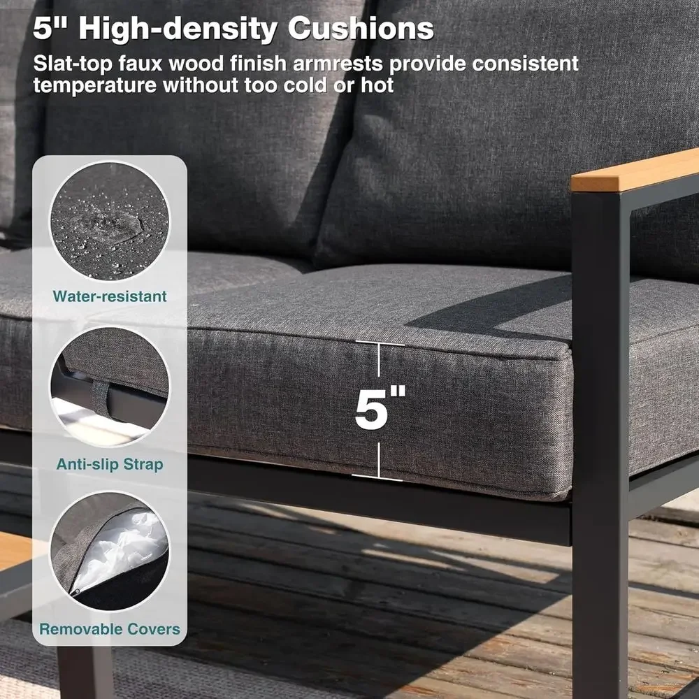 6-Piece Outdoor Sectional Sofa - Outdoor Furniture L Shape recension och pris