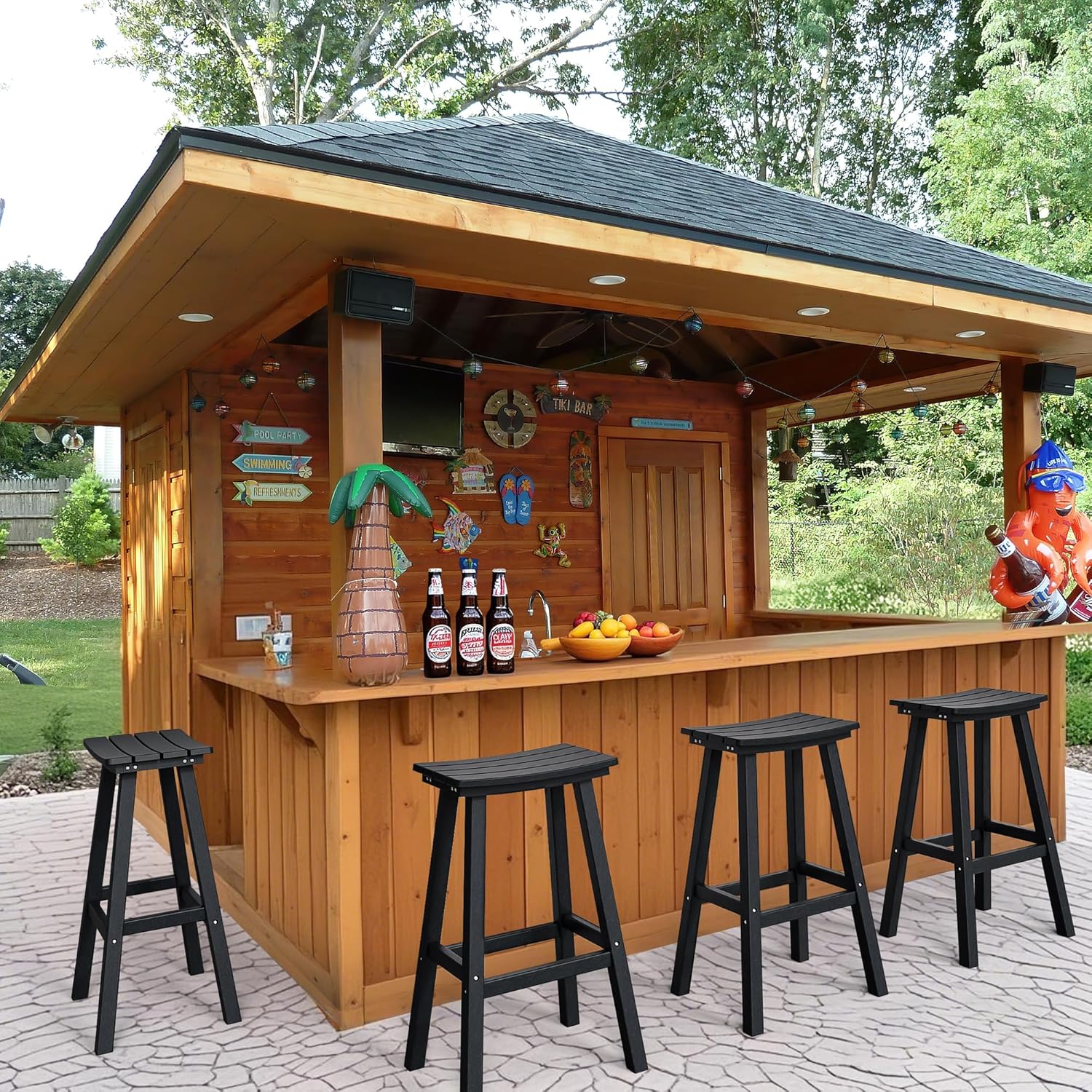 29in HDPE Outdoor Bar Stools S - Outdoor Furniture Kitchener recension och pris