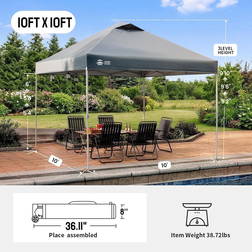 10x10 Up Tent, Beach Tent with - Outdoor Furniture Rooms To Go recension och pris