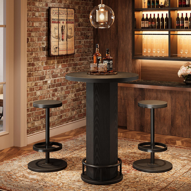 custom.Tribesigns Round Bar Ta - Bistro Table Set recension och pris