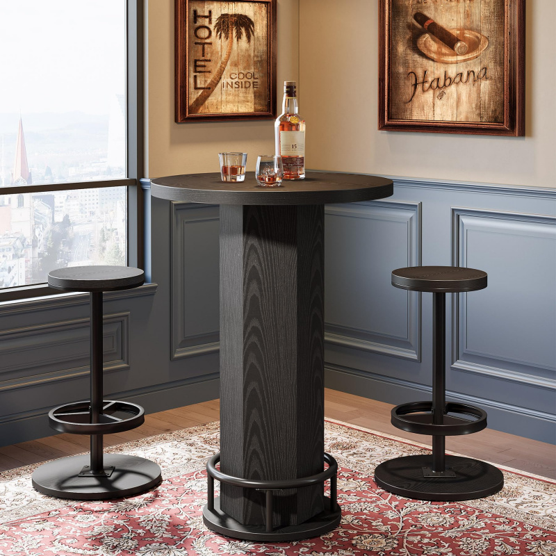 custom.Tribesigns Round Bar Ta - Bistro Table Set recension och pris