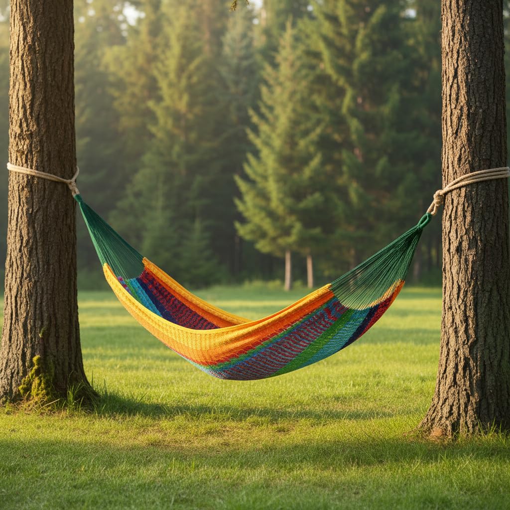 Green Red & Yellow Striped Dou - Outdoor Furniture Yellow recension och pris
