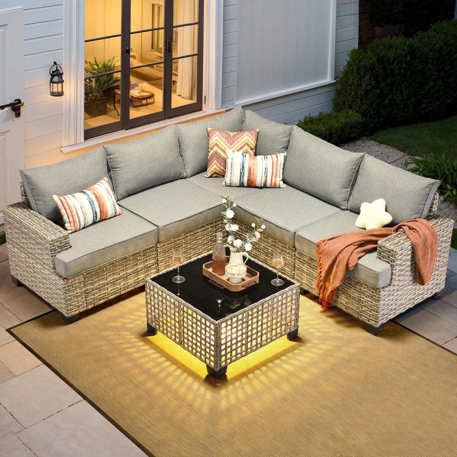 *u-Outdoor Sectional Patio Fur - Outdoor Furniture L Shape recension och pris