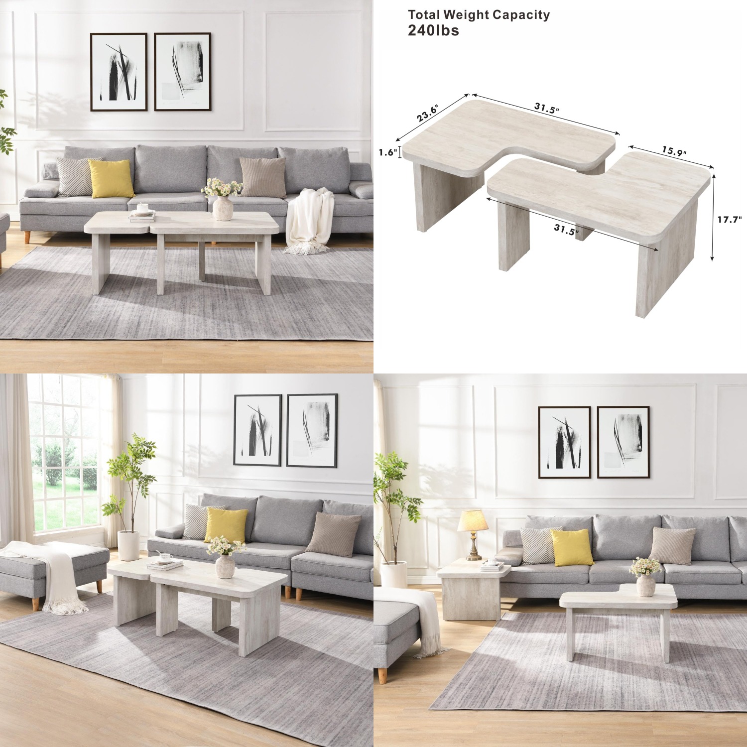 Rectangle Detachable Wood Coff - Outdoor Furniture L Shape recension och pris