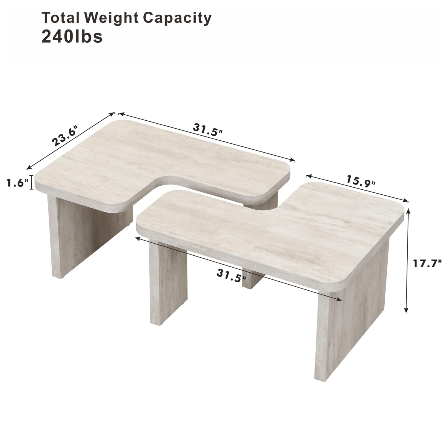 Rectangle Detachable Wood Coff - Outdoor Furniture L Shape recension och pris