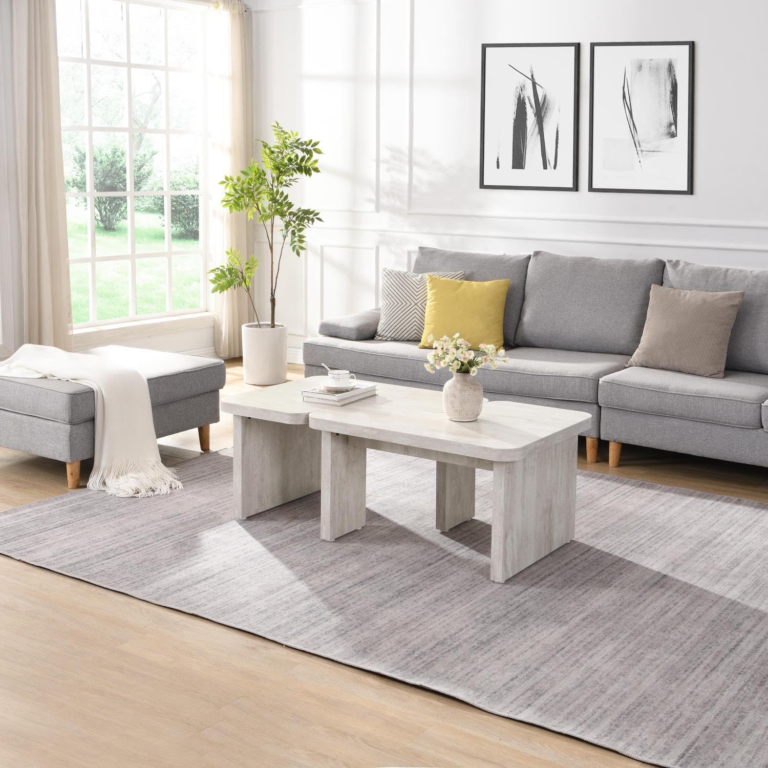 Rectangle Detachable Wood Coff - Outdoor Furniture L Shape recension och pris