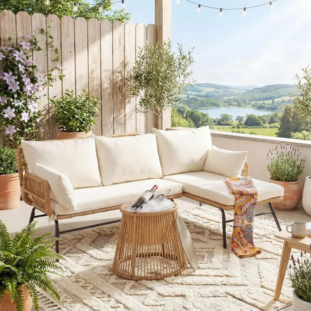 Boho-Style Patio Furniture Set - Outdoor Furniture L Shape recension och pris