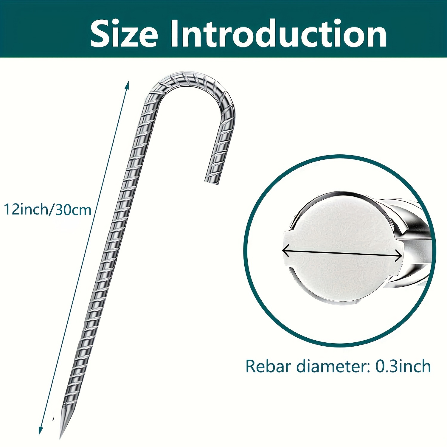 J Hook Rebar Stakes 12Inch Sil - Outdoor Furniture L Shape recension och pris