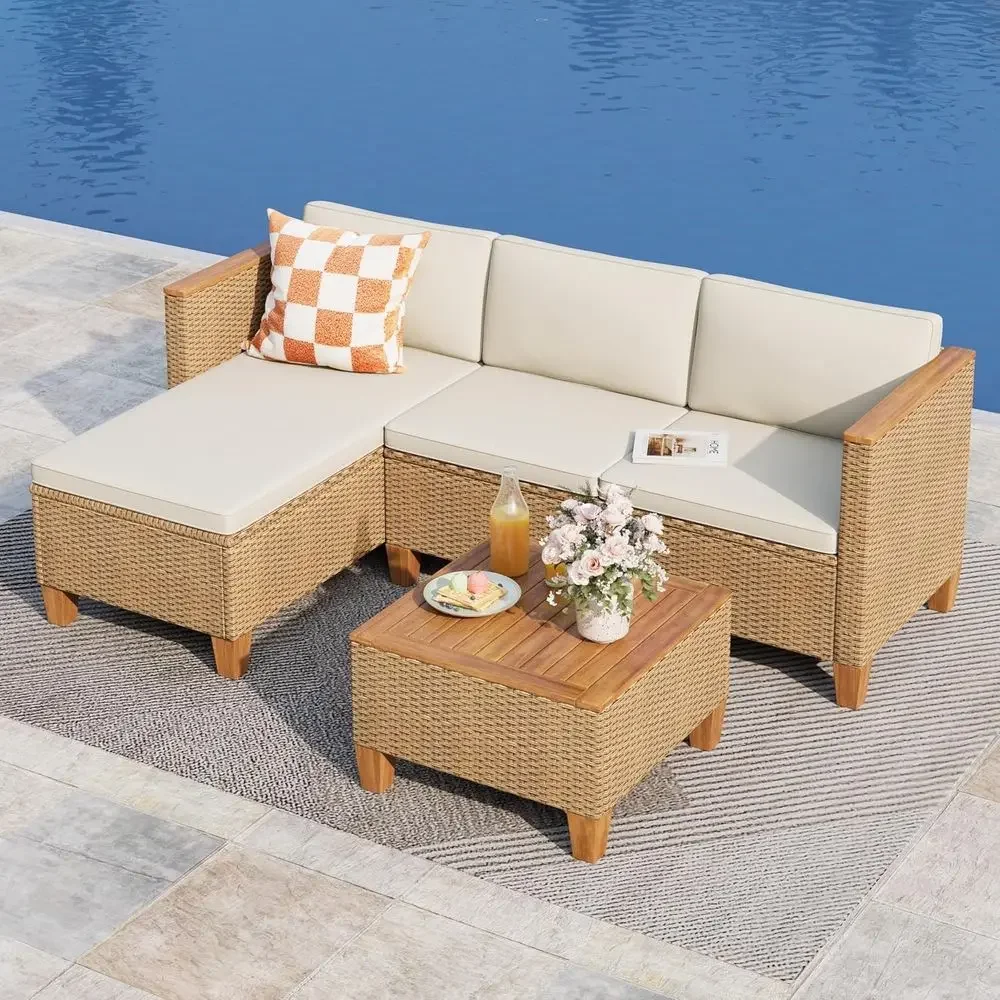 3-Piece Outdoor Patio Furnitur - Outdoor Furniture L Shape recension och pris