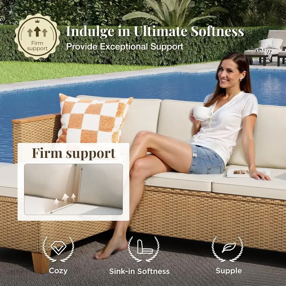 3-Piece Outdoor Patio Furnitur - Outdoor Furniture L Shape recension och pris