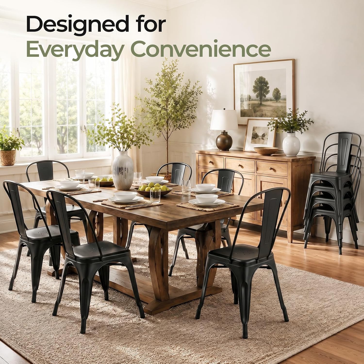 Matte Black Metal Dining Chair - Outdoor Furniture Kitchener recension och pris