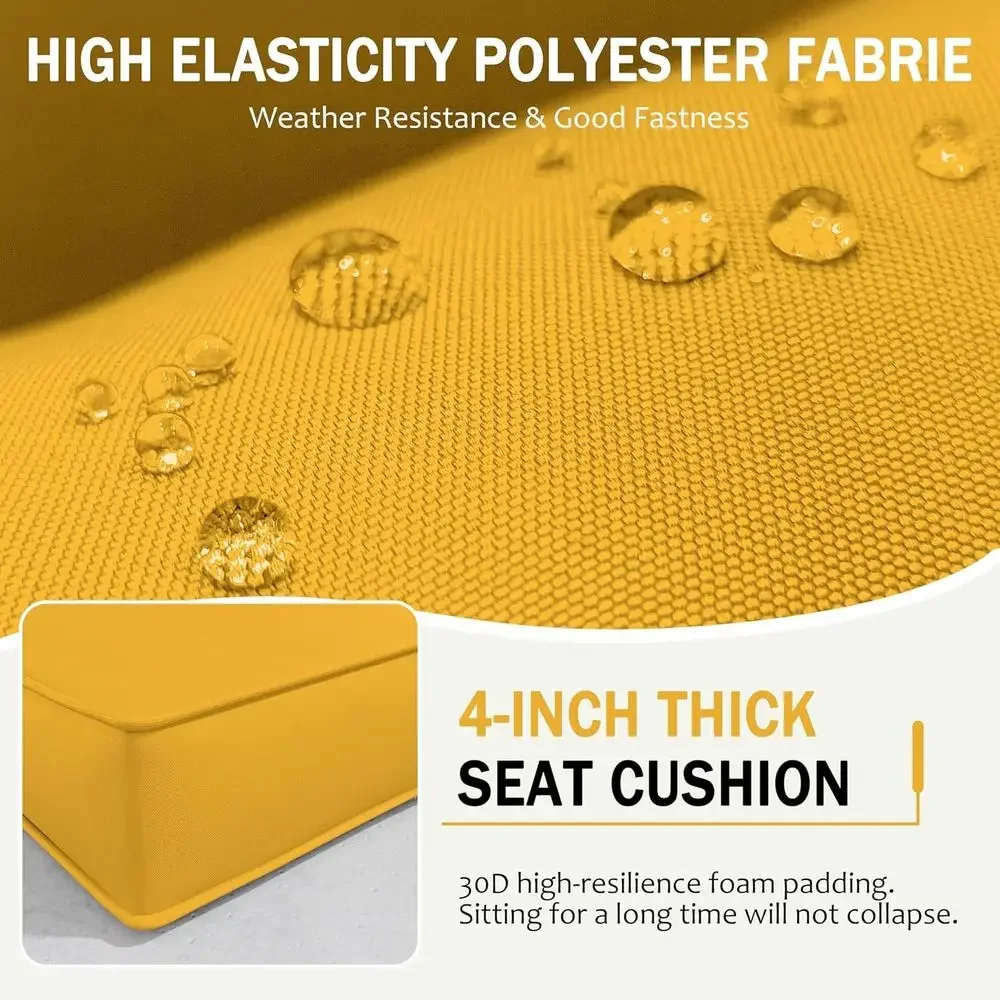 5-Pillow Outdoor Patio Furnitu - Outdoor Furniture Yellow recension och pris