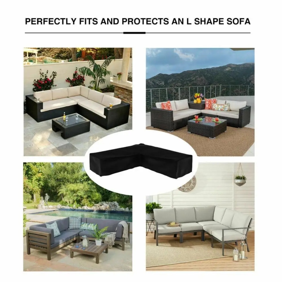 L-shaped Outdoor Sofa Cover, W - Outdoor Furniture L Shape recension och pris